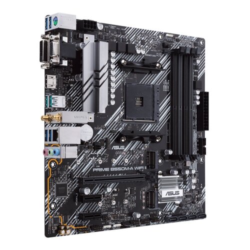 Asus ASUS PRIME B550M-A WIFI II | Socket AM4 | AMD B550 | 4xDDR4 | Micro-Atx | Moederbord
