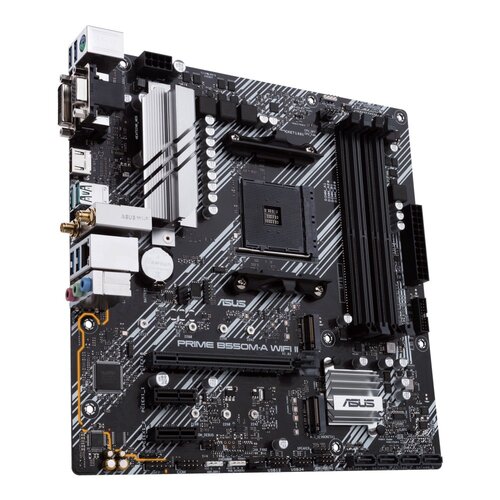 Asus ASUS PRIME B550M-A WIFI II | Socket AM4 | AMD B550 | 4xDDR4 | Micro-Atx | Moederbord