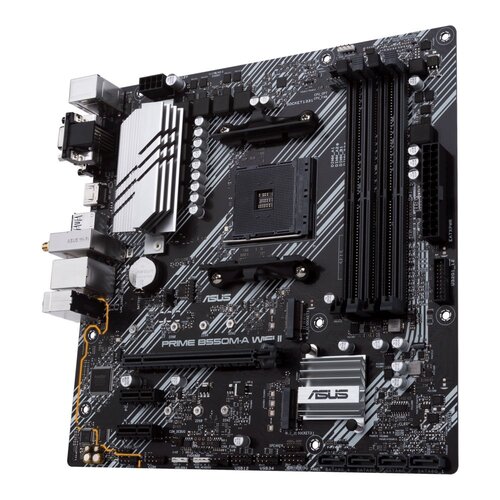 Asus ASUS PRIME B550M-A WIFI II | Socket AM4 | AMD B550 | 4xDDR4 | Micro-Atx | Moederbord