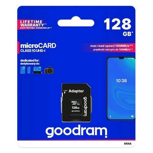 Goodram M1AA | 128GB MicroSDXC Geheugenkaart | UHS-I Klasse 10