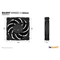 be quiet! Silent Wings 4 | 120mm Behuizingsventilator | Zwart | Single Pack (1 stuk)