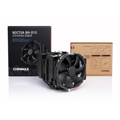 Noctua NH-D15 chromax.black | 250W TDP | 165mm Hoogte | 140mm Fans | CPU Luchtkoeler