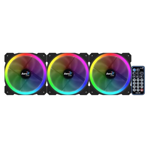 Aerocool Orbit RC ARGB 3 Pack | 120mm Case Fans met Remote Control