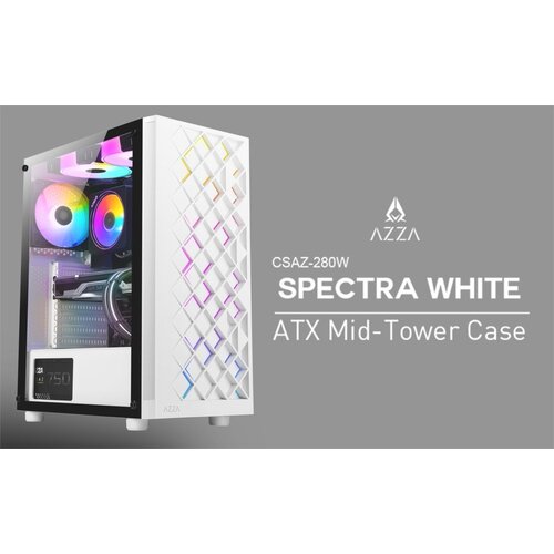 Azza Spectra RGB | Midi Tower Case | Wit