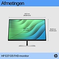 Hewlett Packard HP E27 G5 27'' | 1920x1080 IPS | 75Hz | USB-Hub | Ergonomisch Design | Full HD Monitor