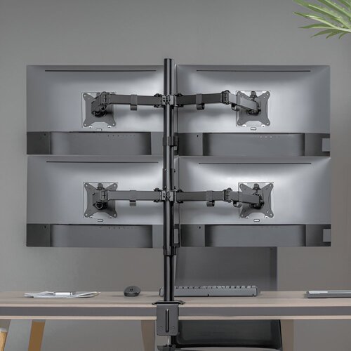 SBOX LCD-352/4-2 | Verstelbare Monitor-bureaubeugel | Tot 32" | Max 9kg | VESA 100x100 | 4 Monitoren