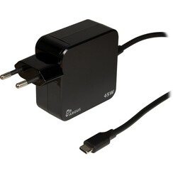 Argus PD-2045 | Universele USB-C Oplader 45W | Zwart | Met Geïntegreerde Kabel