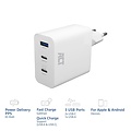 ACT AC2170 USB-C/USB-A Lader | 3-Poorts met PPS, QuickCharge & GaNFast | 65W