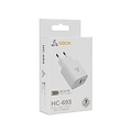 SBOX Oplader HC-693 SB | 15W | USB-A & USB-C (2 Poorten) | Wit