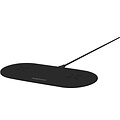 Mobiparts Dual Fast Wireless Charging Pad | Draadloze Oplader 10W Qi | Zwart