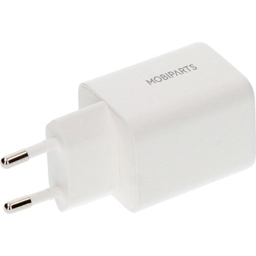 Mobiparts GaN Wall Charger | USB-C & USB-A 3.0 QC 45W | Wit