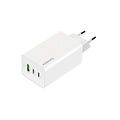 Mobiparts GaN Wall Charger | 2x USB-C & 3.0 USB-A QC 65W | Wit