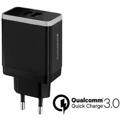 Quick Charge Wall Charger | Dual USB-A Oplader 26W / 4.6A | Zwart