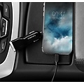 Mobiparts Car Charger | Dual USB-A & USB-C Autolader 12W | Zwart