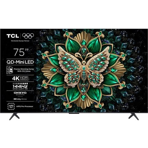 TCL 75C6K | 75" 4K Ultra HD QD-Mini LED Smart TV | Google TV | Dolby Vision | 120Hz (2025)