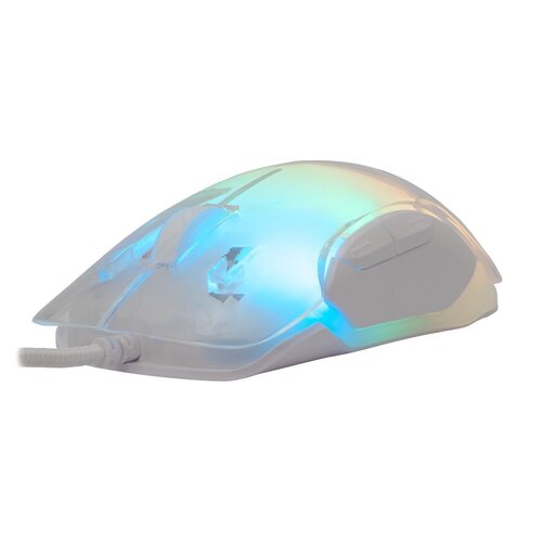 Baracuda White Shark Mordred-W | Gaming Muis | 825 Chipset | RGB Verlichting | 12.800 DPI | Wit