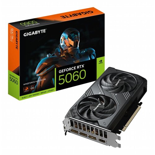 Gigabyte GIGABYTE GeForce RTX 5060 WINDFORCE MAX OC | 8GB GDDR7 | DLSS 4 | Videokaart | NVIDIA GPU