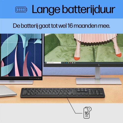 Hewlett Packard HP 230 | Draadloos Toetsenbord | met USB-A ontvanger | Zwart