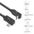 ACT AC7481 | USB 3.2 Gen 2 Kabel | USB-C (haaks links/rechts) naar USB-C (haaks boven/beneden) | 60W | 10Gbps | 1m | Zwart