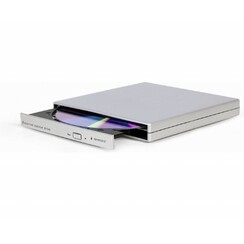DVD‑USB‑02‑SV | Externe USB CD/DVD Brander en Speler | Zilver | USB 2.0 | Compact Plug & Play Design