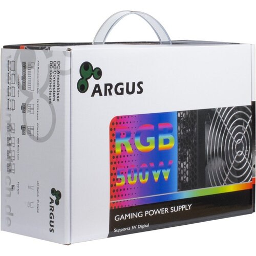 Inter-Tech Argus RGB-500W II | 500 Watt Bronze ATX PSU | Power Supply | Voeding