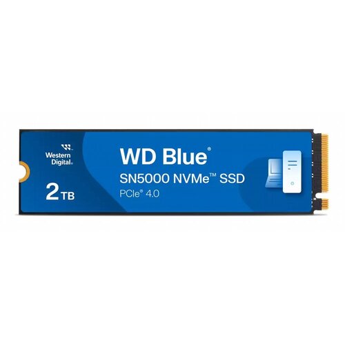 Western Digital Blue SN5000 | 2TB NVMe SSD | M.2 Gen4 | 5.150MB/s Lezen | 4.850MB/s Schrijven