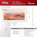 TCL NXTFRAME 55A300W | 55" 4K Ultra HD QLED Smart TV | Google TV | Dolby Vision | 120Hz | Slim Design
