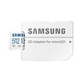 Samsung EVO Plus | MicroSDXC | 512GB | Class 10 | UHS-I U3 | V30 | A2 | Tot 160MB/s | Inclusief adapter