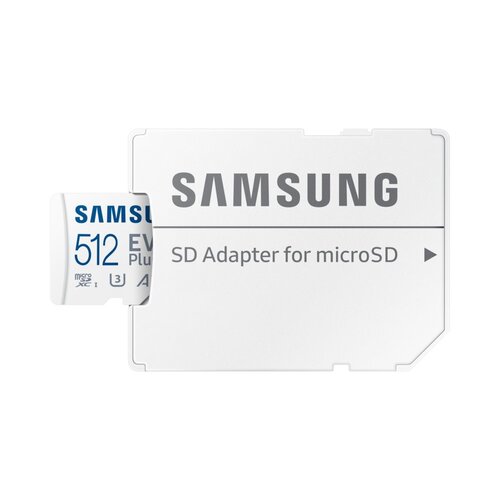 Samsung EVO Plus | MicroSDXC | 512GB | Class 10 | UHS-I U3 | V30 | A2 | Tot 160MB/s | Inclusief adapter