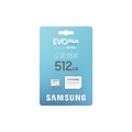 Samsung EVO Plus | MicroSDXC | 512GB | Class 10 | UHS-I U3 | V30 | A2 | Tot 160MB/s | Inclusief adapter