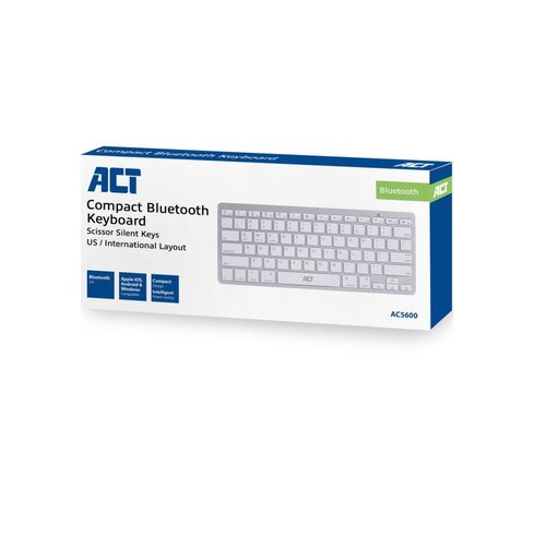 ACT AC5600 | Toetsenbord | Bluetooth | QWERTY US International | Wit