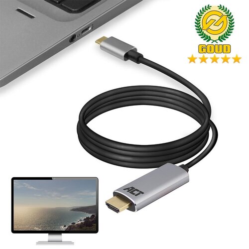 ACT AC7015 | USB-C naar HDMI kabel | 1,8 meter