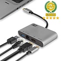 ACT AC7040 | USB-C naar HDMI multiport adapter | Met ethernet | Zilver