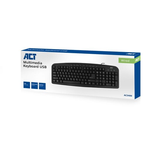 ACT AC5400 | Toetsenbord | USB | QWERTY US | Zwart