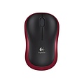 Logitech M185 | Draadloze Muis | Links- en Rechtshandig | RF | 1000 DPI | Zwart/Rood
