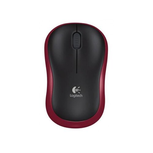 Logitech M185 | Draadloze Muis | Links- en Rechtshandig | RF | 1000 DPI | Zwart/Rood