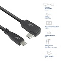 ACT AC7408 | USB 3.2 Gen 2 Kabel | USB-C (recht) naar USB-C (haaks links/rechts) | 60W | 10Gbps | 3m | Zwart