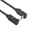 ACT AC7476 | USB 3.2 Gen 2 Kabel | USB-C (haaks boven/beneden) naar USB-C (haaks boven/beneden) | 60W | 10Gbps | 0,5m | Zwart