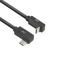 ACT AC7482 | USB 3.2 Gen 2 Kabel | USB-C (haaks links/rechts) naar USB-C (haaks boven/beneden) | 60W | 10Gbps | 2m | Zwart