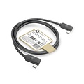 ACT AC7486 | USB 3.2 Gen 2 Kabel | USB-C (haaks links/rechts) naar USB-C (haaks links/rechts) | 60W | 10Gbps | 0,5m | Zwart