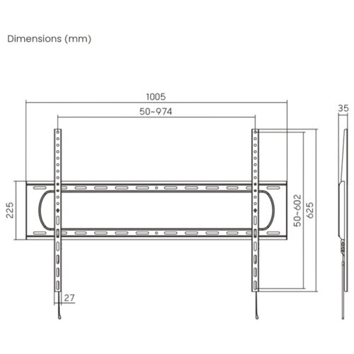 SBOX PLB-7369F | TV-beugel | 60-120" | Max 120kg | VESA 900x600
