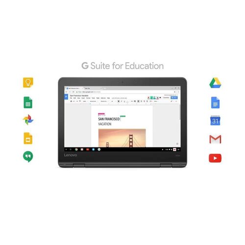 Lenovo 300e Convertible Chromebook | 11,6'' HD Touch IPS | Intel N4020 | 4GB RAM | 32GB Flash | Renewed (refurbished)