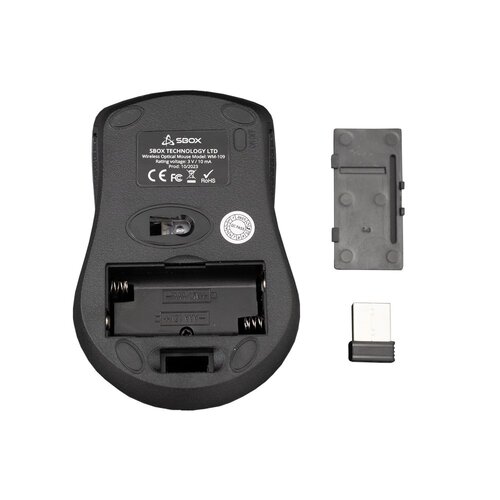 SBOX WM-109 Red | Draadloze Muis | Links- en Rechtshandig | RF | 1000 DPI | Rood