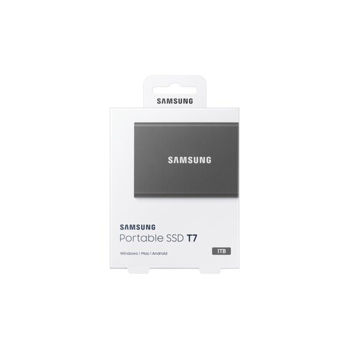 Samsung T7 | Externe SSD | 1TB | USB 3.2 Gen2 | 1.050MB/s read | 1.000MB/s write | Grijs