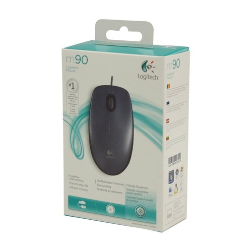 Logitech M90 | Bekabelde Muis | Links- en Rechtshandig | USB-A | 1000 DPI | Zwart