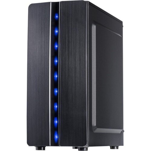 Inter-Tech Thunder Blue Light | Midi Tower Case | Zwart | RENEWED (refurbished)