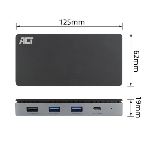 ACT AC7093 | USB-C 4K Docking Station | 2x HDMI + Ethernet + USB-C/USB-A + PD | 1m Kabel | OPEN BOX (refurbished)