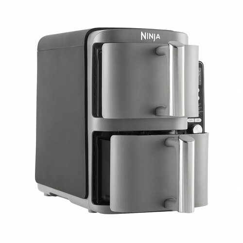 Ninja SL400EU Double Stack XL | Heteluchtfriteuse | Dubbel 9,5 l | 2470 W | Zwart, Grijs