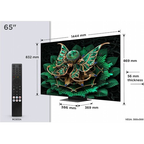 TCL 65Q7C | 65" 4K Ultra HD QD-MiniLED | 120Hz | Google TV | Dolby Vision | HDMI 2.1 | Smart TV