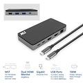 ACT AC7093 | USB-C 4K Docking Station | 2x HDMI + Ethernet + USB-C/USB-A + PD | 1m Kabel